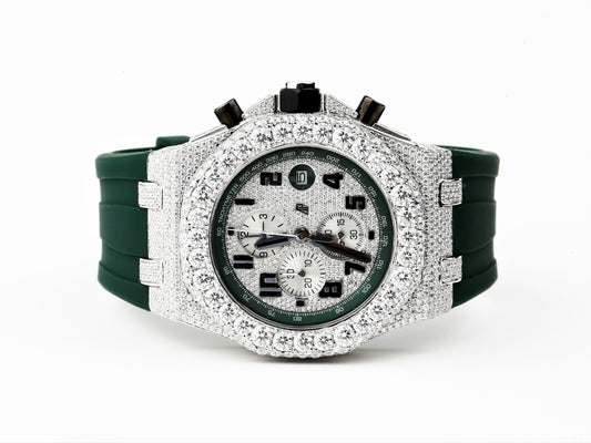Luxury Cartier Watch in Real VVS Moissanite Diamond Watch, Handmade Stainless Steel Watch For Men/Women