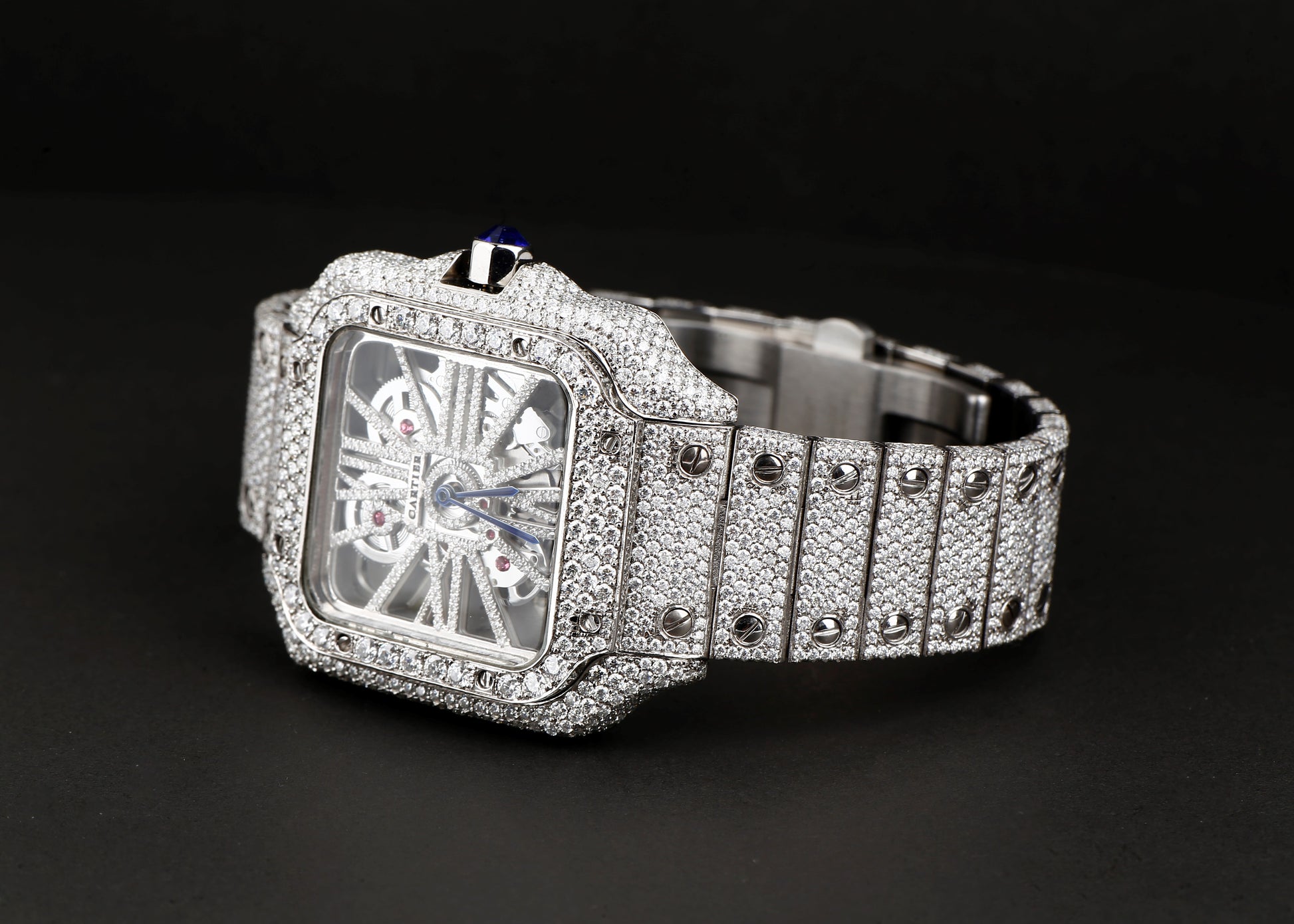 Luxury Watch in Real VVS Moissanite Diamond Watch, Handmade Stainless Steel Watch For Men/Women
