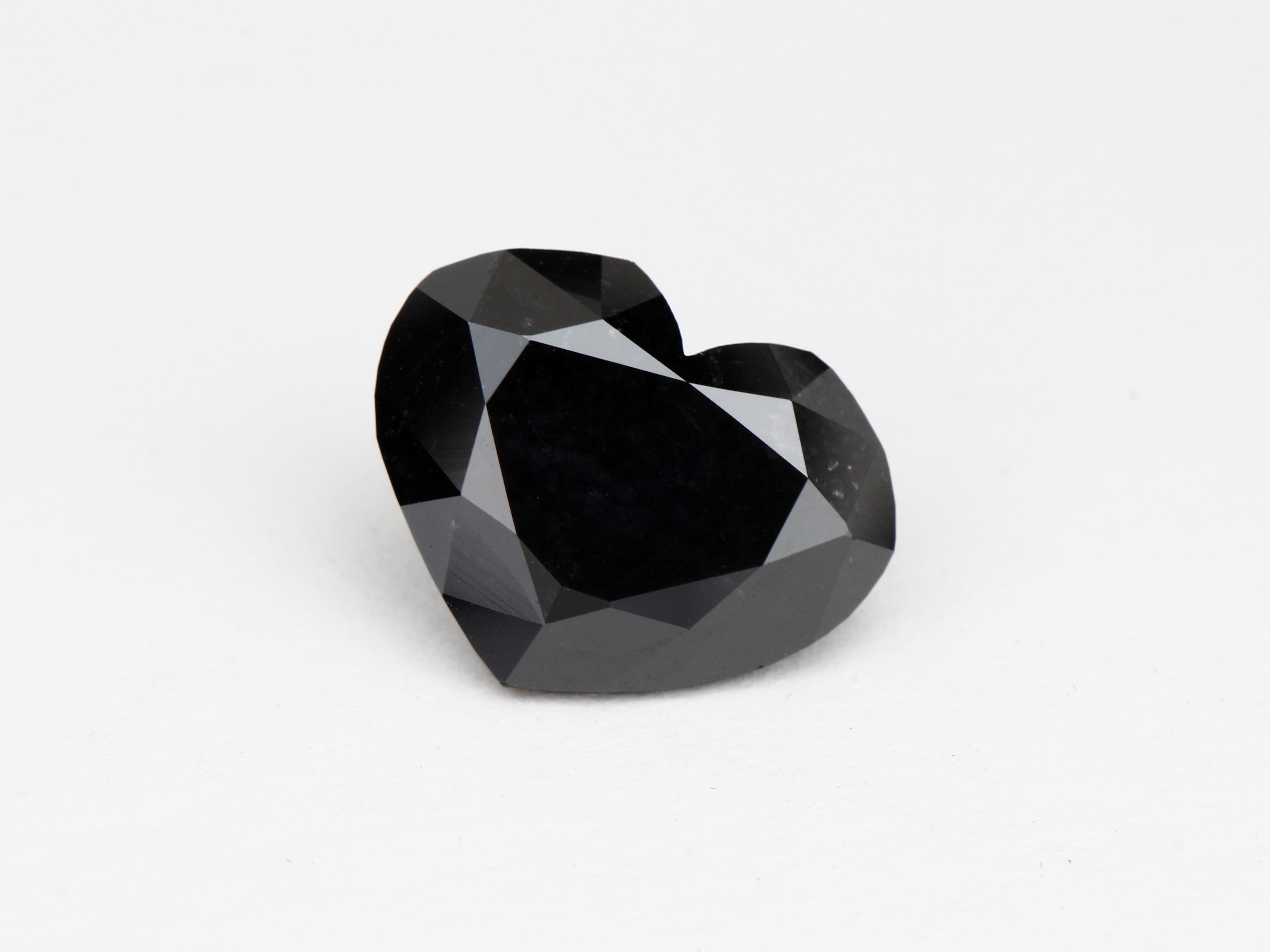 Heart Shape Fancy Black Natural Loose Diamond