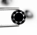 2.74 ct Brilliant Cut Round Loose Diamond Fancy Black Color