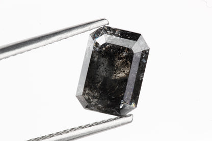 Black diamond 2.06 Carat Black Diamond, Double Cut Emerald