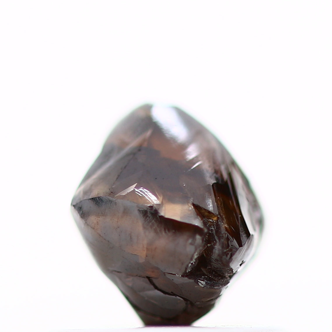 Octahedron Rough Natural Diamond Uncut Diamond Fancy Deep Brown 0.83 Carat Raw Diamond for Engagement Ring SDM814