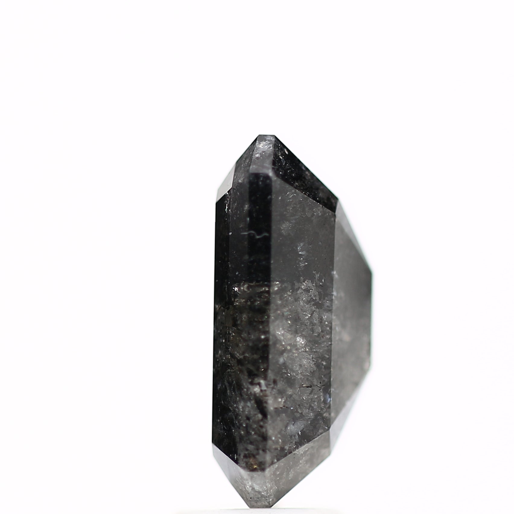 4.78 Carat Emerald Natural Black Salt and Pepper Diamond For Ring Design