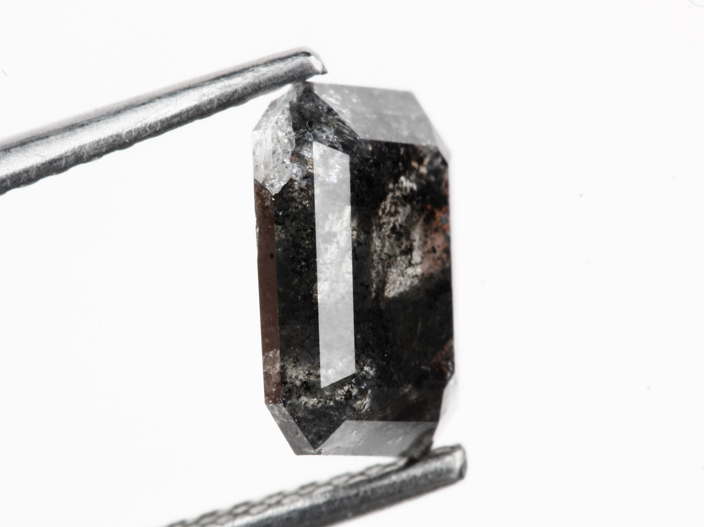 Black diamond 2.06 Carat Black Diamond, Double Cut Emerald