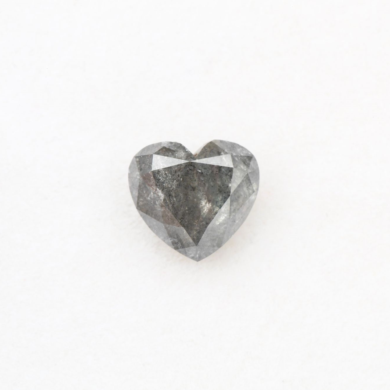 1.73 Carat Heart Shape Fancy Gray Salt and Pepper Natural Diamond For Engagement Ring