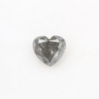 1.73 Carat Heart Shape Fancy Gray Salt and Pepper Natural Diamond For Engagement Ring