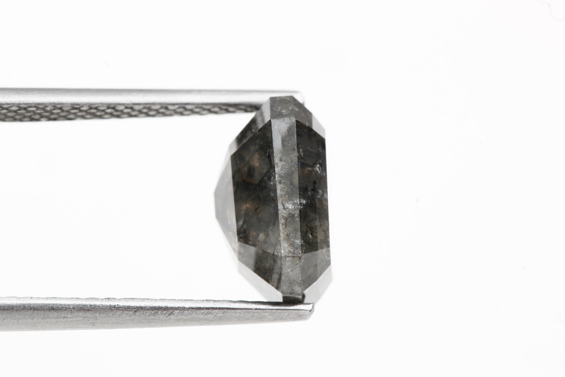 3.45 Carat Gray Diamond. Double Cut Emerald Loose Diamond for Jewelery