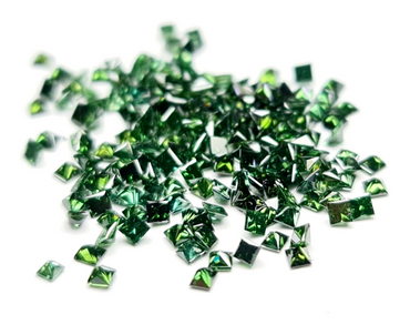 1.05 carat, Fancy Green Diamond, Princess Shape
