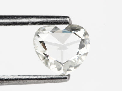 0.53 Carat White Heart Rose Cut Natural Diamond VVS Clarity E/F Color For Engagement Ring