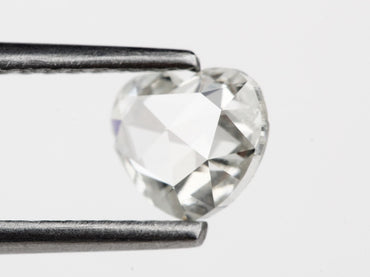 0.53 Carat White Heart Rose Cut Natural Diamond VVS Clarity E/F Color For Engagement Ring