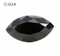 4.70 carat, Fancy Black Diamond, Marquise Shape, GIA