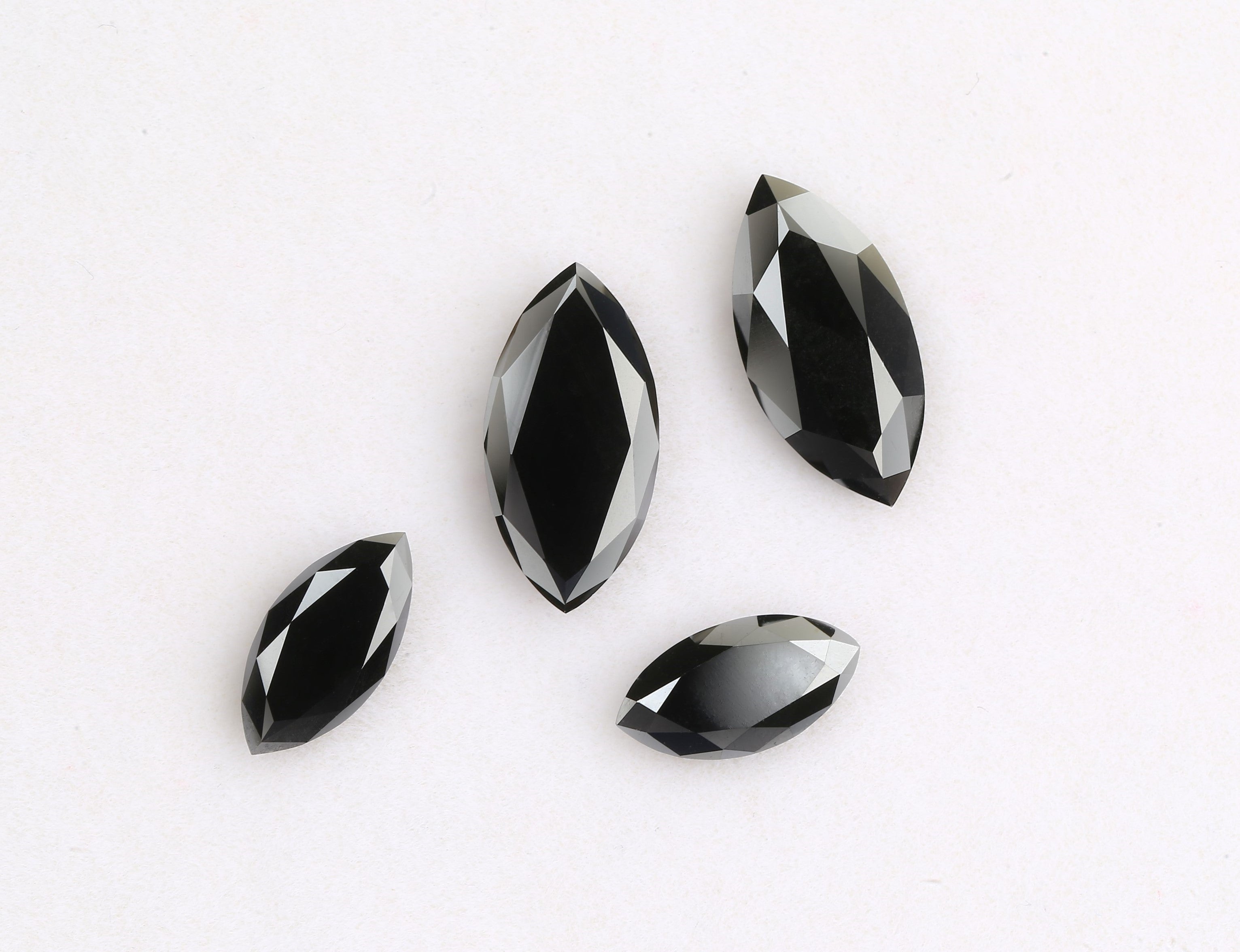 Fancy Black Color Loose Diamond, Marquise 3.50 X 1.75 MM