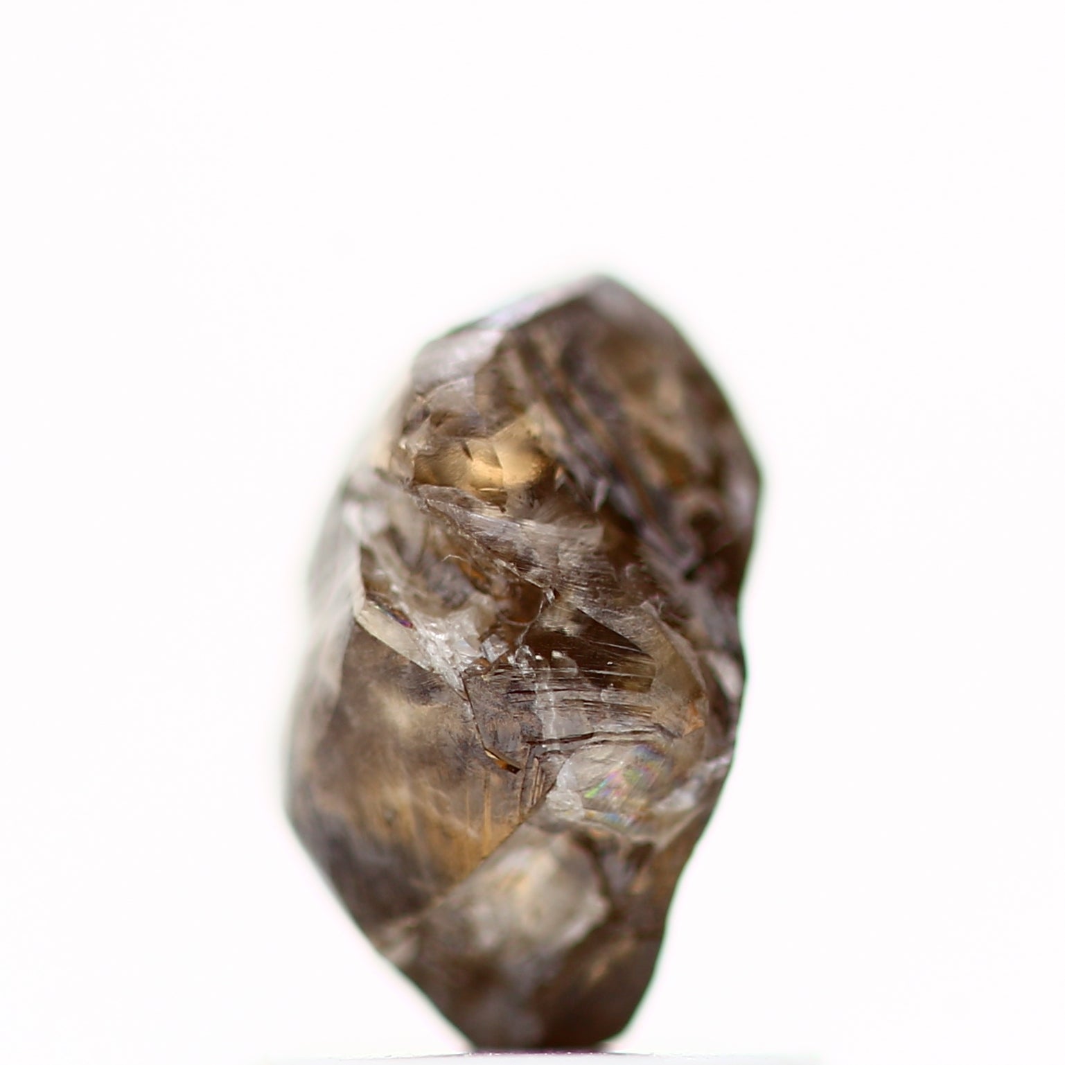 Natural Rough Raw Diamond Fancy Brown Loose Diamond 1.37 Carat Design Engagement Ring