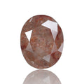 1.74 Ct.Oval Brilliant Cut Salt and Pepper Fancy Red Color Natural Diamond 7.96 mm