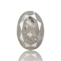 2.38 Ct. Oval Rose Cut Salt and Pepper Fancy Gray Color Natural Diamond 9.20 mm