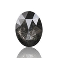 1.95 Ct. Oval Rose Cut Salt and Pepper Fancy Gray Natural Diamond 8.78 mm