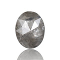 1.70 Ct. Oval Rose Cut Salt and Pepper Fancy Gray Color Natural Diamond 9.00 mm