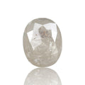 2.04 Ct. Oval Rose Cut Salt and Pepper Fancy Icy Gray Color Natural Diamond 8.54 mm