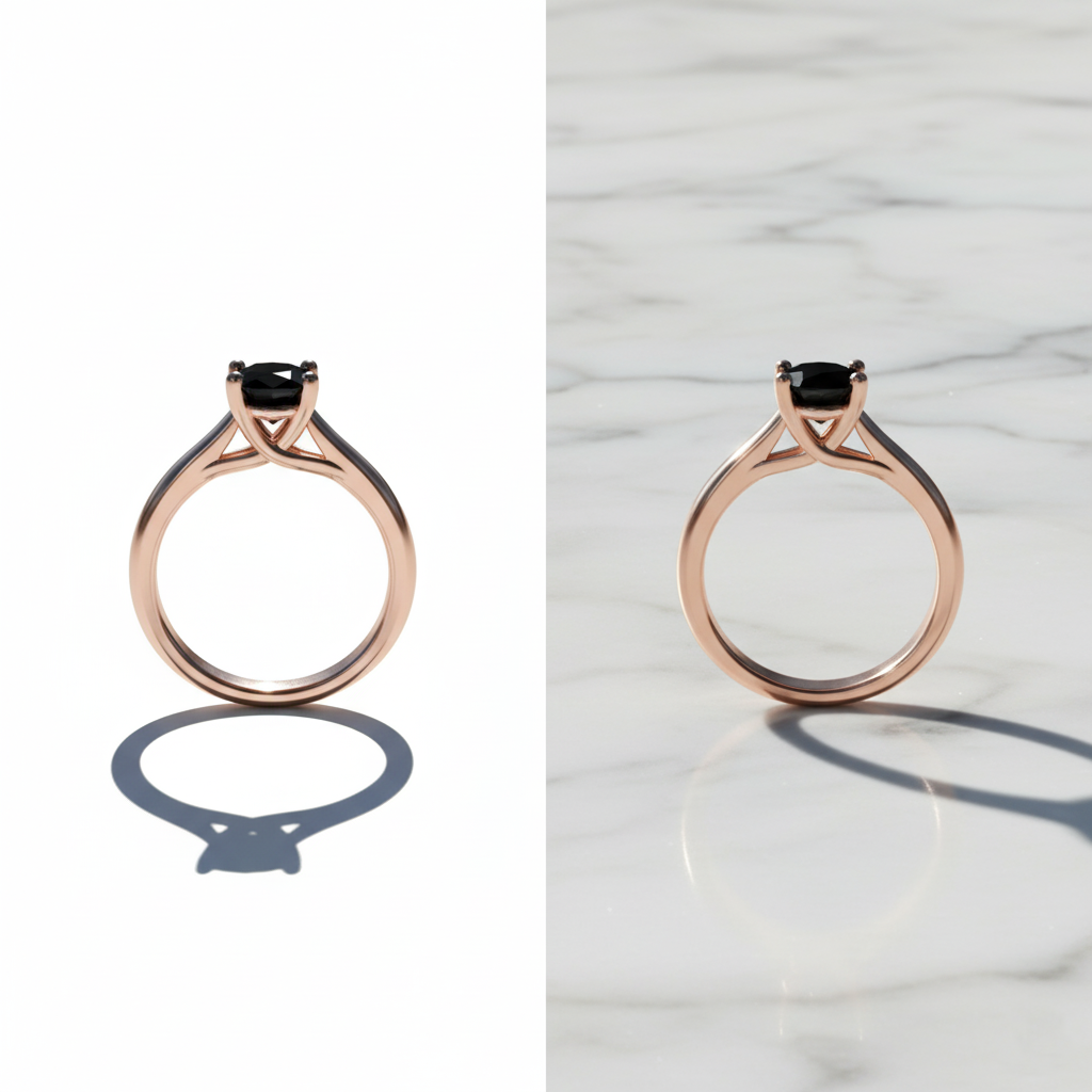 Oval Shape Black Color Diamond Prong Set Solitaire Engagement Ring