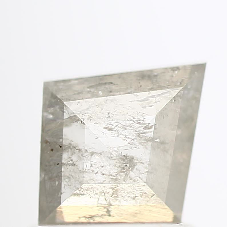 salt and pepper diamond ! 0.72 Ct 7.86 x 6.64 x 2.31 MM natural gray shield loose diamond for engagement ring for her