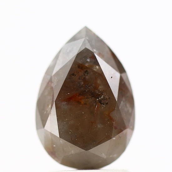 Salt and Pepper Diamond Fancy Brown Color 2.52 CT 10.10 x 7.12 x 5.22 MM Pear Cut Diamond! Natural Loose Diamond ! Christmas Gift for Her
