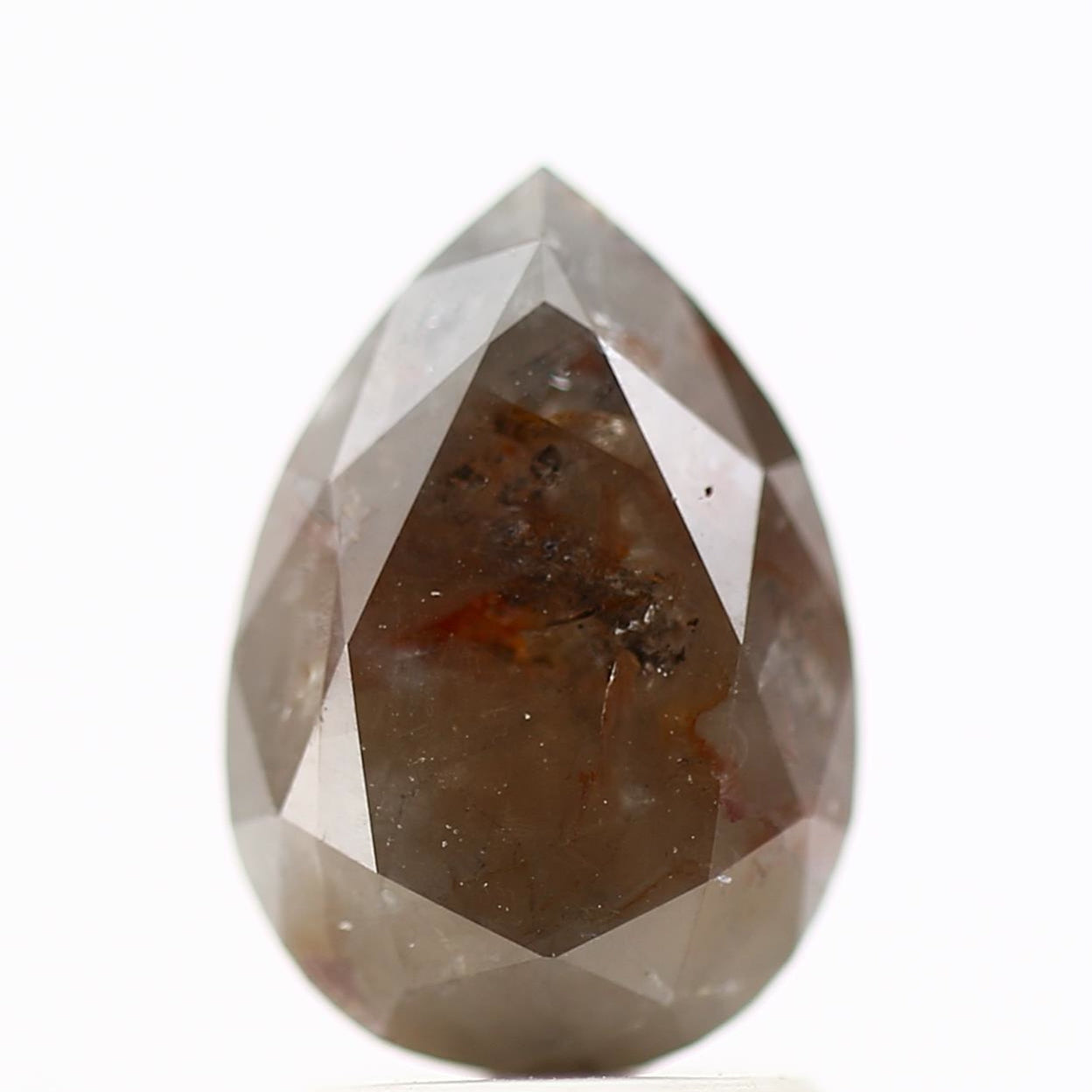 Salt and Pepper Diamond Fancy Brown Color 2.52 CT 10.10 x 7.12 x 5.22 MM Pear Cut Diamond! Natural Loose Diamond ! Christmas Gift for Her