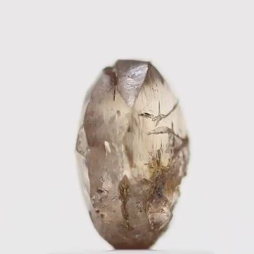 Natura Mackle Rough Raw Crystal Fancy Brown Uncut Diamond 0.91 Carat Design Rough Diamond Engagement Ring