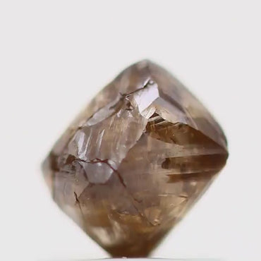 Natural Rough Crystal Raw Fancy Brown Uncut Diamond 1.24 Carat Design Rough Diamond Engagement Ring