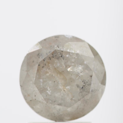 Natural Loose Round Salt And Pepper Diamond Fancy Grey Color 1.89 CT 7.50 x 4.90 MM Round Brilliant Cut Diamond ! Christmas Gift for Her