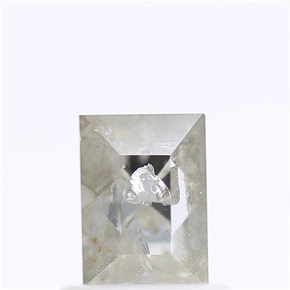 0.78 Ct. Rectangular Shape Fancy Iced Gray Color Natural Diamond 5.70 mm