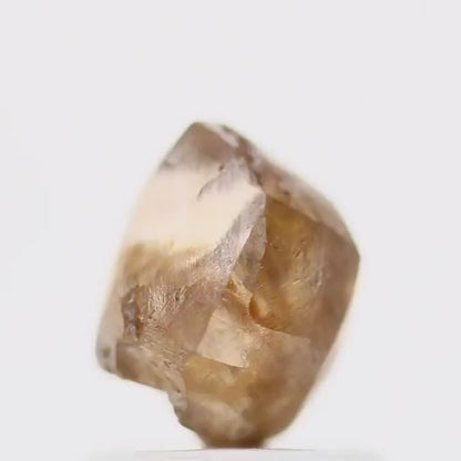Natura Rough Crystal Fancy Orange Brown Raw Uncut Diamond 1.23 Carat Design Rough Diamond Engagement Ring SDM783