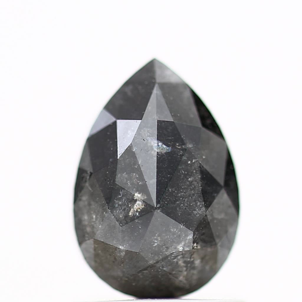 Salt and Pepper Diamond Fancy Gray Color 1.22 CT 7.79 x 5.48 x 3.18 MM Pear Cut Diamond! Natural Loose Diamond ! Christmas Gift for Her