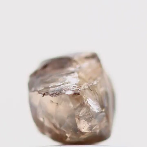 Natural Rough Crystal Raw Fancy Brown Uncut Diamond 1.07 Carat Design Rough Diamond Engagement Ring