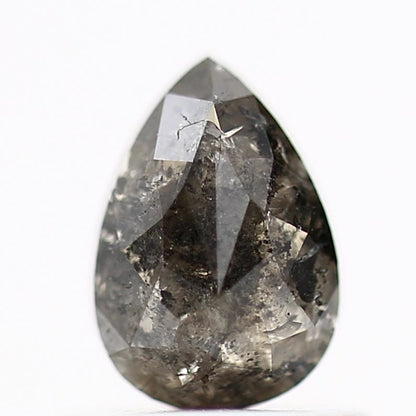 Salt and Pepper Diamond Fancy Gray Color 0.76 CT 6.48 x 4.55 x 2.94 MM Pear Cut Diamond! Natural Loose Diamond ! Christmas Gift for Her