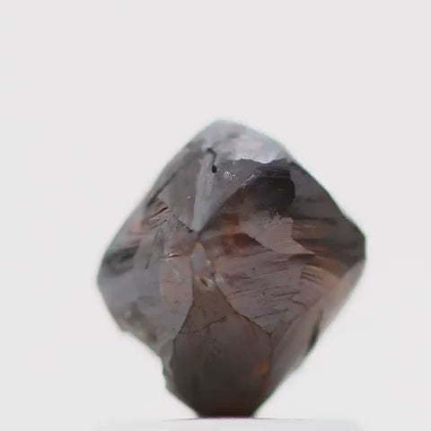 Natura Rough Crystal Raw Fancy Deep Brown Uncut Diamond 1.38 Carat Design Rough Diamond Engagement Ring SDM789