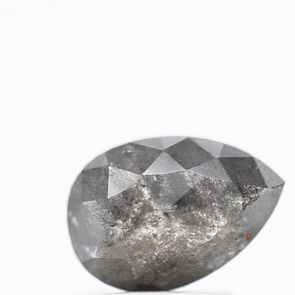 Salt and Pepper Diamond Fancy Gray Color 0.87 CT 7.34 x 5.11 x 2.66 MM Pear Cut Diamond! Natural Loose Diamond ! Christmas Gift for Her