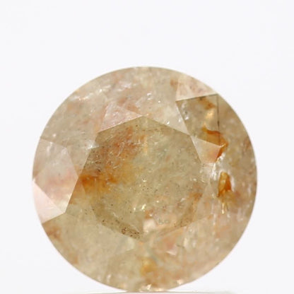 Salt and Pepper Round Diamond ! Fancy Orange Brilliant Cut Diamond for Engagement Ring, Natural Loose Diamond ! 1.30 Ct Diamond Gift for Her