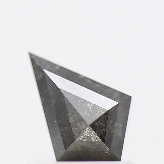 salt and pepper diamond ! 0.62 Ct 7.40 X 5.10 X 2.88 MM natural gray shield loose diamond for engagement ring for her