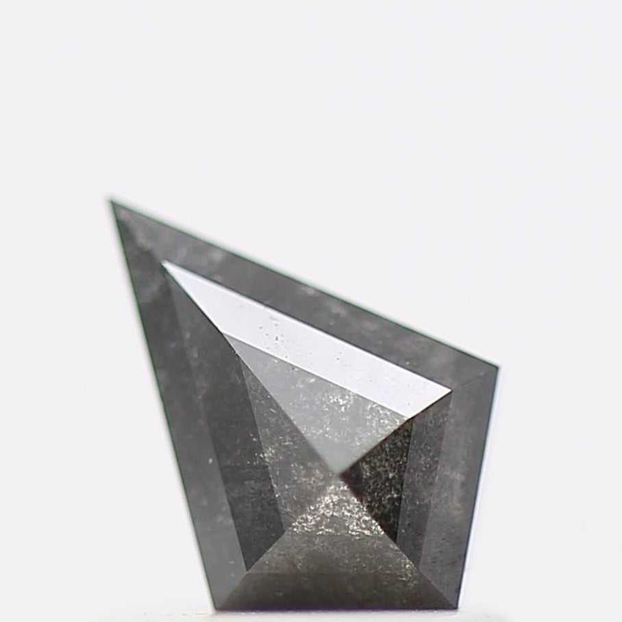 salt and pepper diamond ! 0.62 Ct 7.40 X 5.10 X 2.88 MM natural gray shield loose diamond for engagement ring for her
