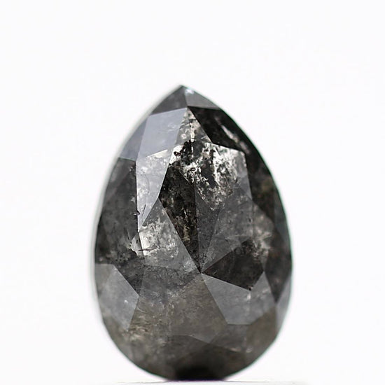 Salt and Pepper Diamond Fancy Gray Color 1.02 CT 7.58 x 5.15 x 2.75 MM Pear Cut Diamond! Natural Loose Diamond ! Christmas Gift for Her