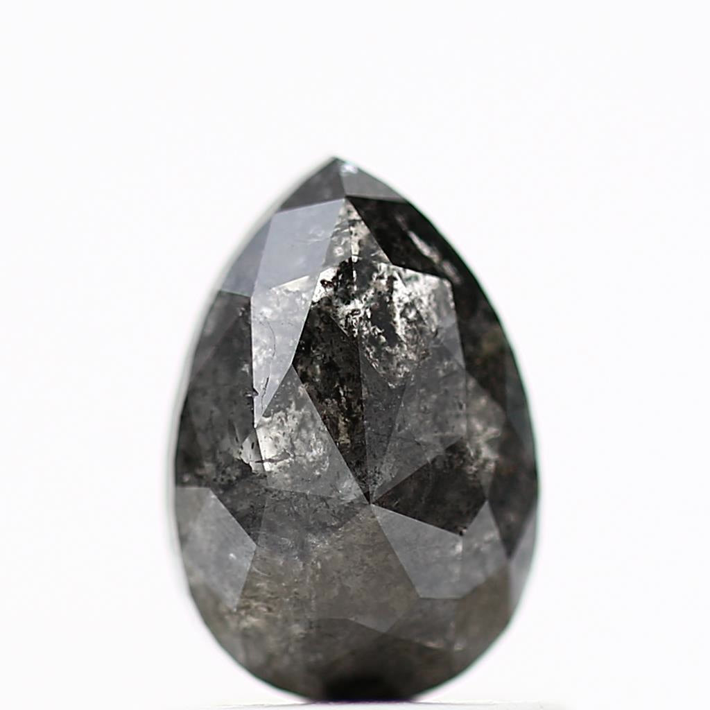 Salt and Pepper Diamond Fancy Gray Color 1.02 CT 7.58 x 5.15 x 2.75 MM Pear Cut Diamond! Natural Loose Diamond ! Christmas Gift for Her