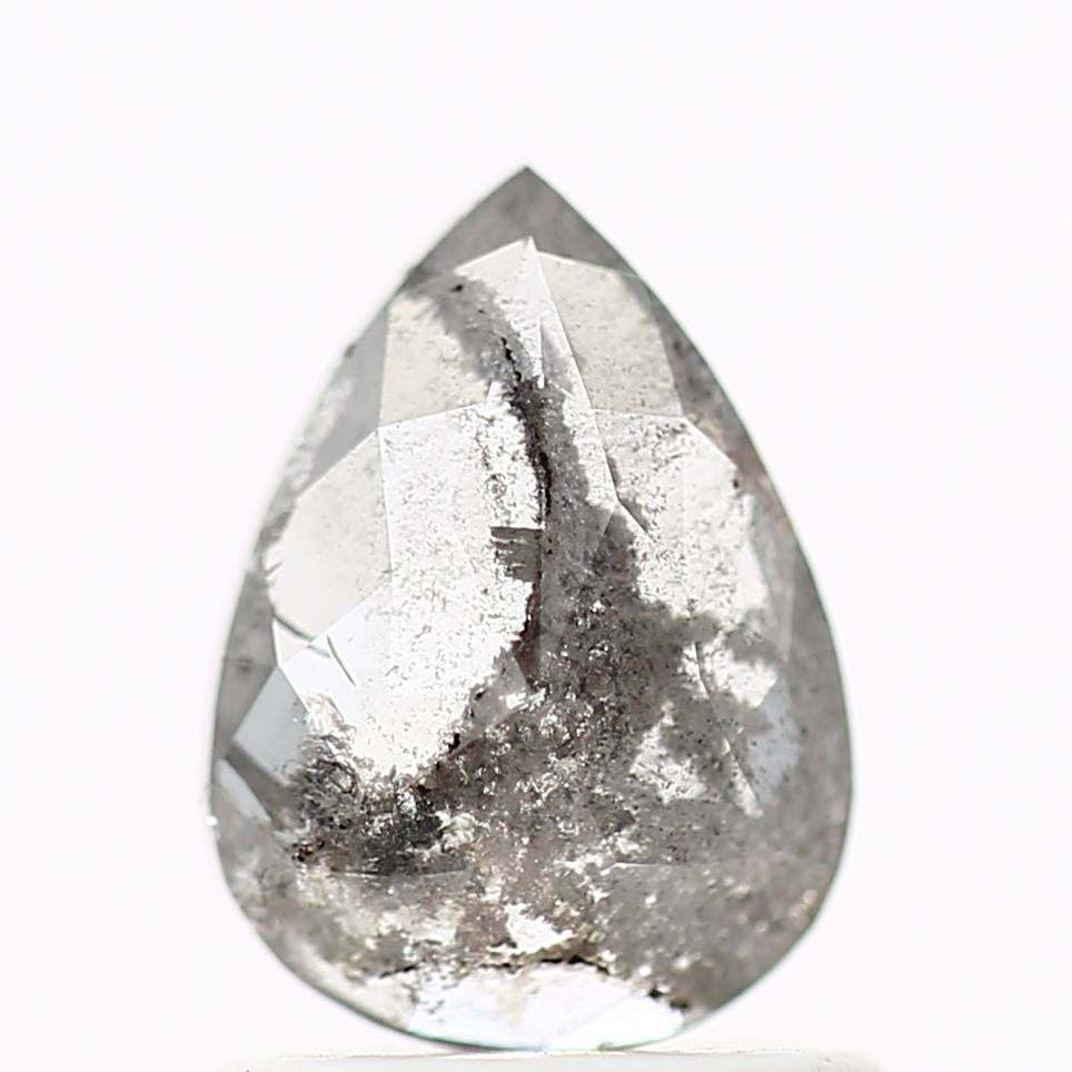 Salt and Pepper Diamond Fancy Gray Color 0.73 CT 7.64 x 5.56 x 2.08 MM Pear Cut Diamond! Natural Loose Diamond ! Christmas Gift for Her