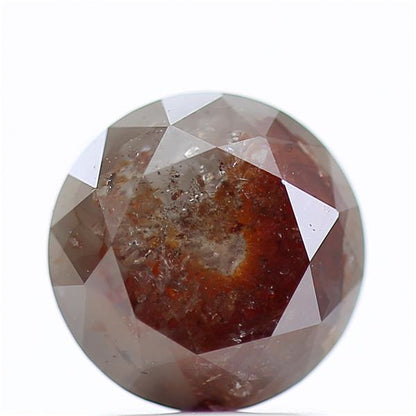 1.95 Ct Fancy Red Gray Color Round Shape Brilliant Cut Natural Loose Diamond