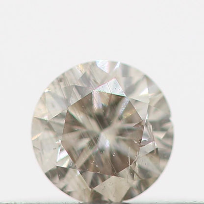 Natural Loose Round Salt And Pepper Diamond Fancy Brown Color 0.15 CT 3.30 x 2.10 MM Round Brilliant Cut Diamond ! Christmas Gift for Her