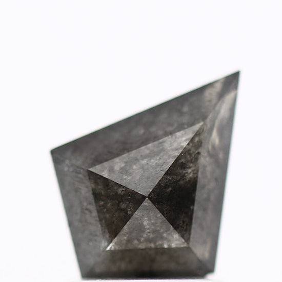 salt and pepper diamond ! 0.99 Ct 9.40 x 7.40 x 2.85 MM natural gray shield loose diamond for engagement ring for her