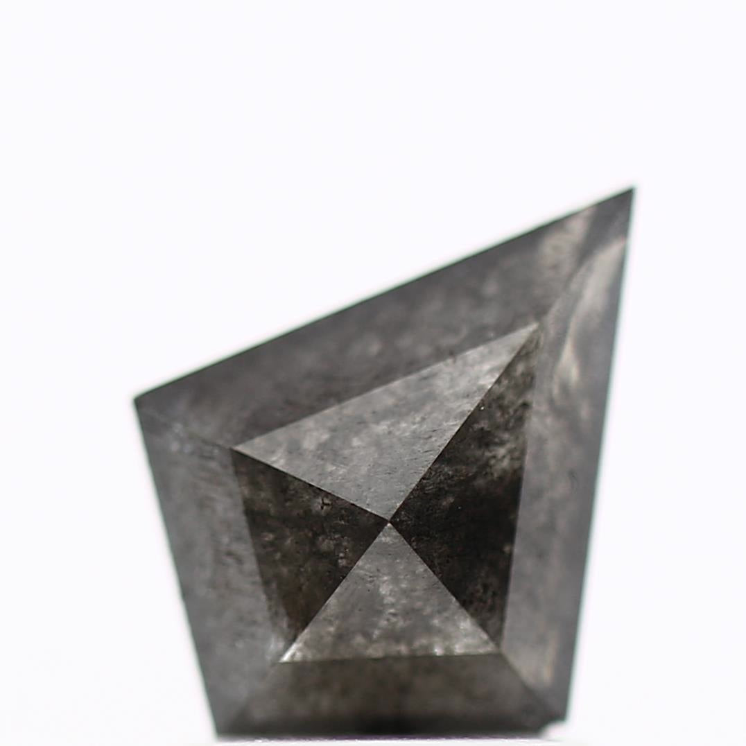 salt and pepper diamond ! 0.99 Ct 9.40 x 7.40 x 2.85 MM natural gray shield loose diamond for engagement ring for her