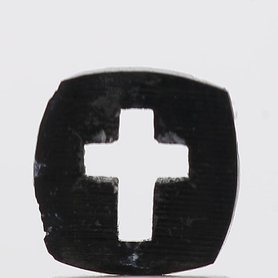 0.52 Ct Natural Black Cross Loose Diamond for Jewelery