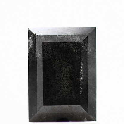 salt and pepper diamond ! 1.45 Ct 7.39 x 5.36 x 3.60 mm natural gray baguette loose diamond for engagement ring for her
