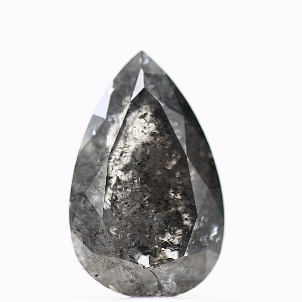 Salt and Pepper Diamond Fancy Gray Color 0.82 CT 8.04 x 5.02 x 2.42 MM Pear Cut Diamond! Natural Loose Diamond ! Christmas Gift for Her