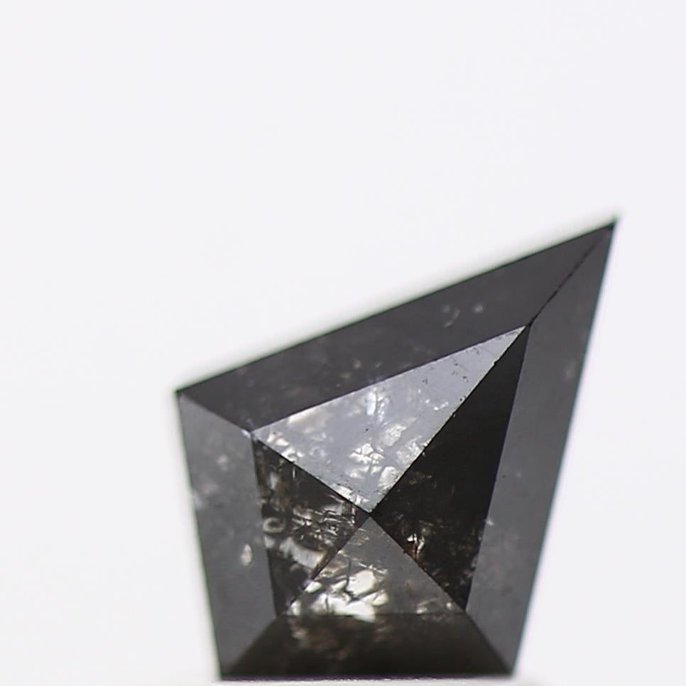 salt and pepper diamond ! 0.77 Ct 8.05 x 5.70 x 2.60 MM natural gray shield loose diamond for engagement ring for her